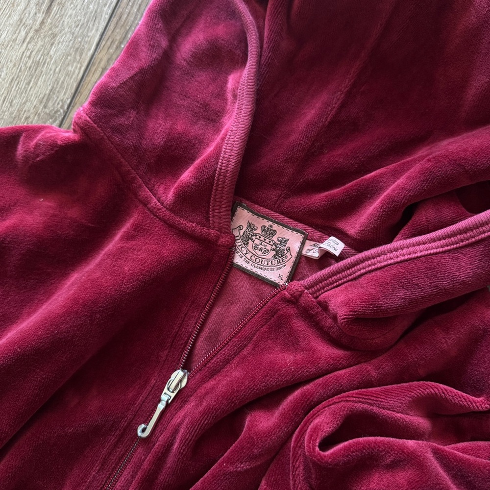 Juicy Couture Velour Zip-up Hoodies size X-large - Picture 2 of 4